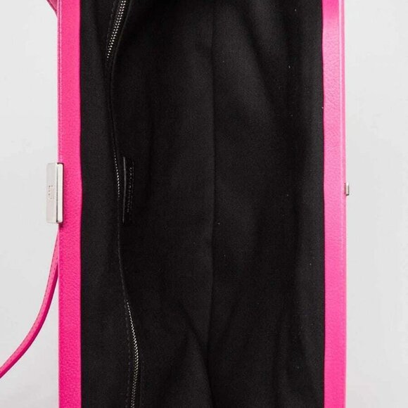 Balenciaga Fuchsia Grained Leather XL Cloud Clutch Bag - Picture 8 of 12